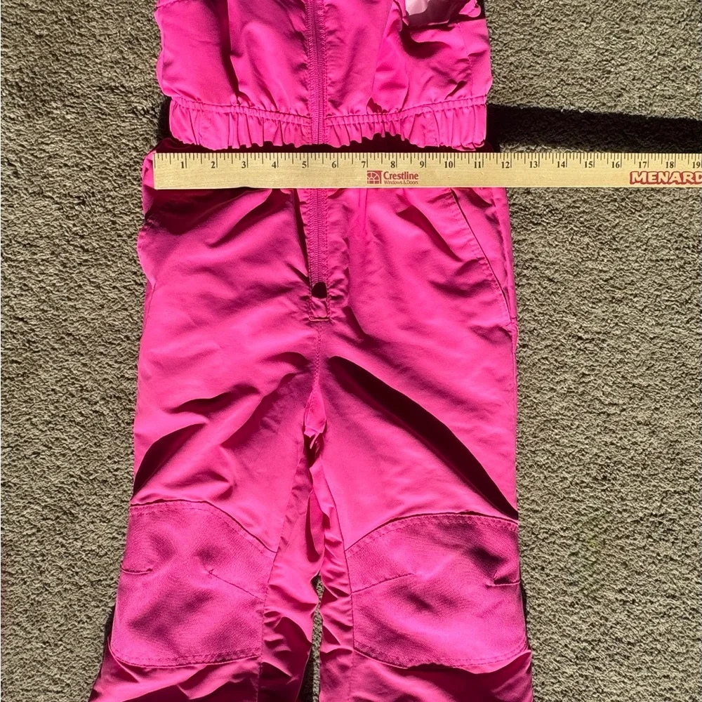 SwissTech Girls Snow Bib Pants XS (4–5) Pink‎ Adjustable Straps Pockets
